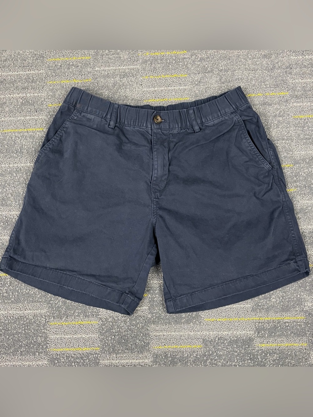 Bearbottom Shorts Mens Large Blue 7” Inseam Stretch Chino Elastic Waist Preppy